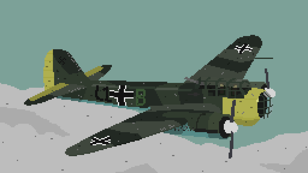 Editing JU 88 WW2 aircraft Free online pixel art drawing tool
