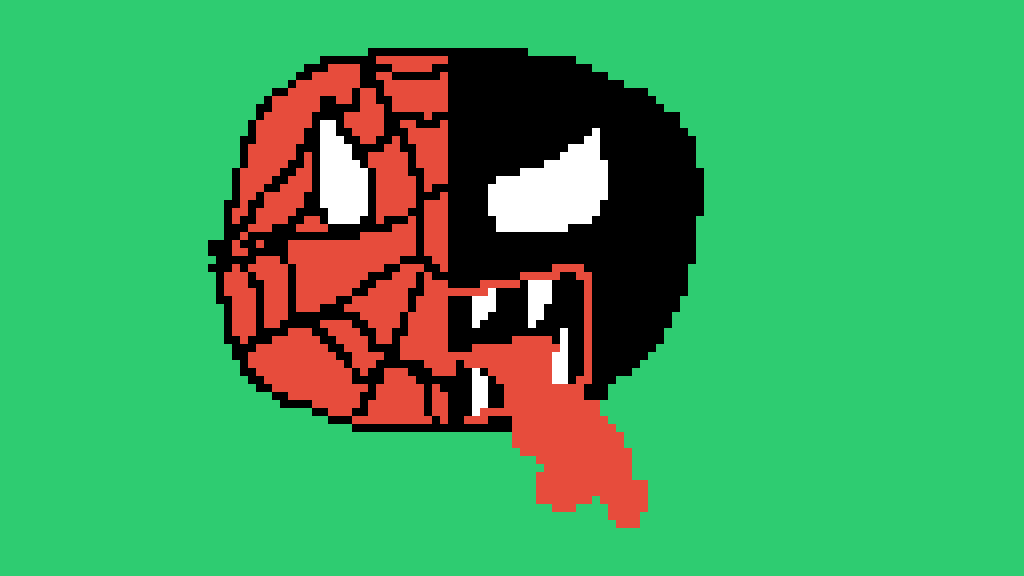 Pixilart - spider man vs venom by Anonymous