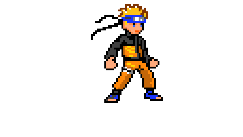 Editing Naruto pixel art by ShadowWing2012 Free online pixel art