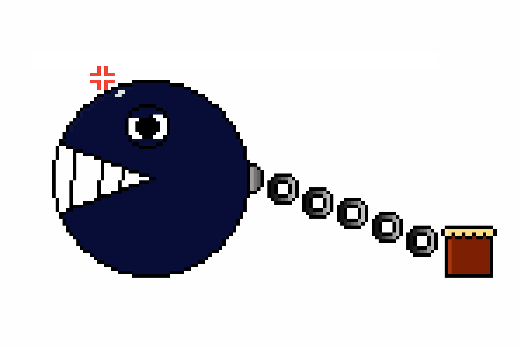 Pixilart Chain Chomp Pre attack by MrBowser