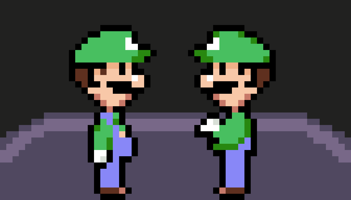 Pixilart Luigi sea shells meme by NintendoFan