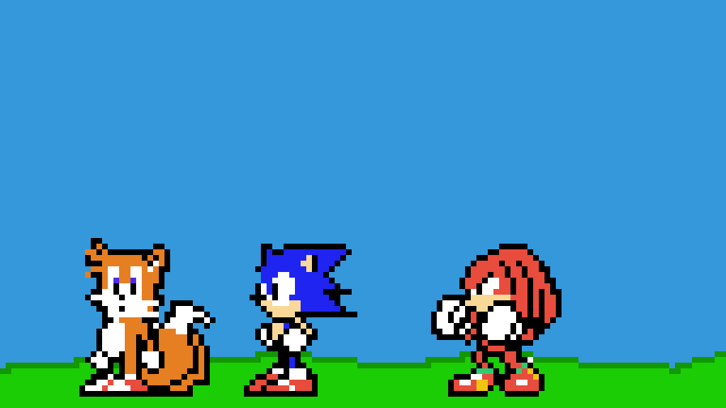 Pixilart - Sonic,Knuckles and Tails by Nightwing