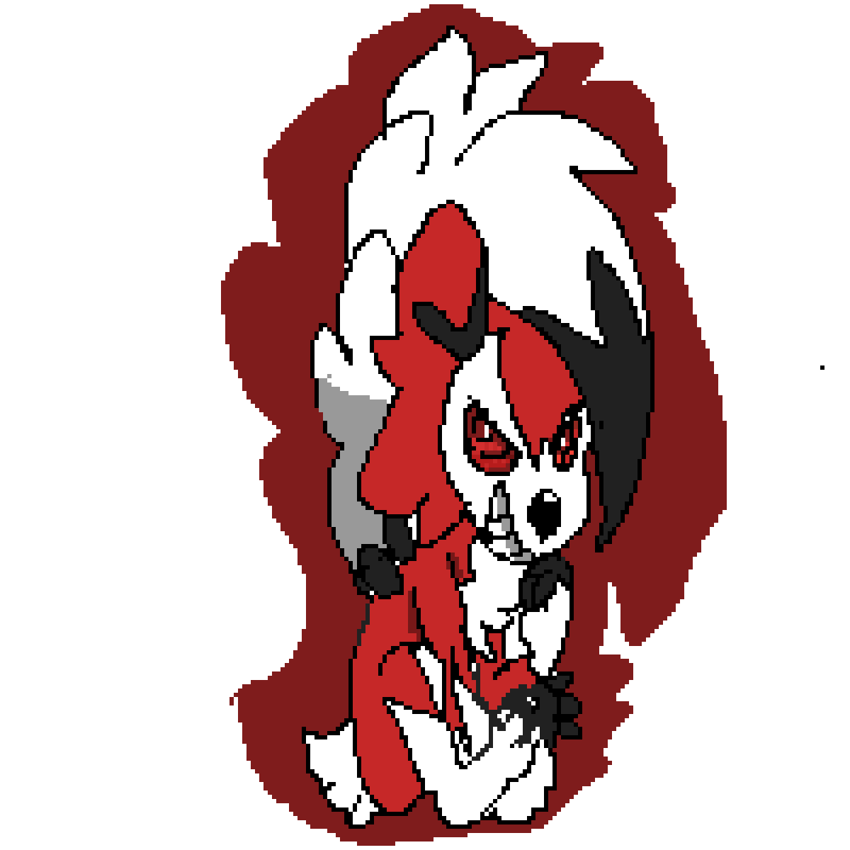 Pixilart - Lycanroc midnight form by mega-slowbro-xd