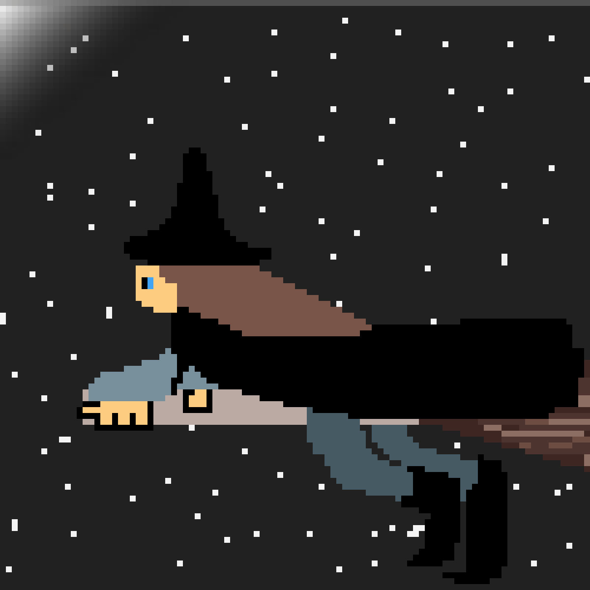 Pixilart - WItch flying by BelGirlGo
