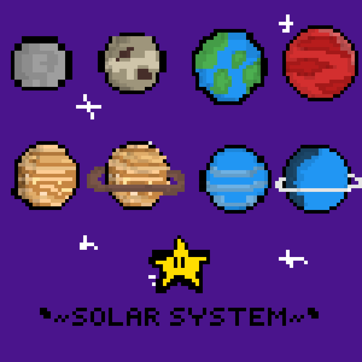 Editing Solar System - Free online pixel art drawing tool - Pixilart