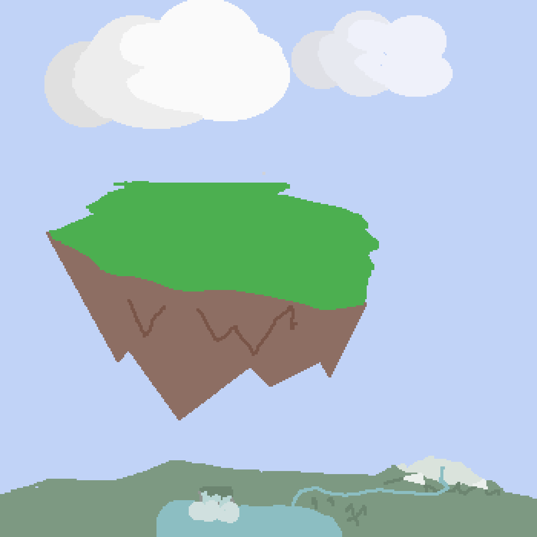 Pixilart Floating ground by Adrian4256cat
