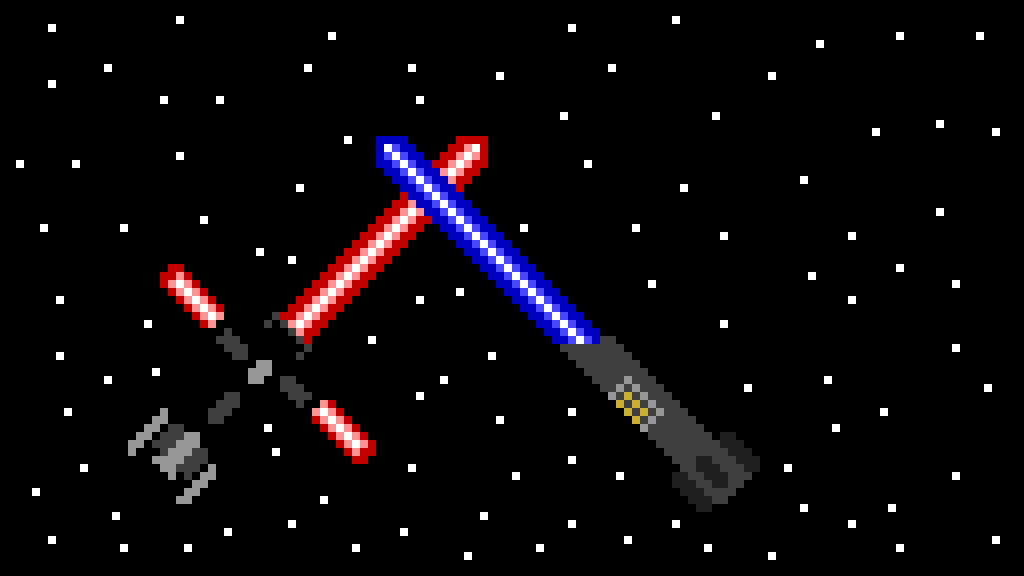 pixilart lightsaber duel by