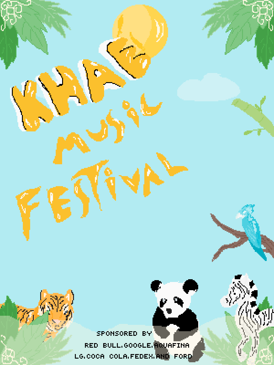school project music festival poster by XxMoonartistxX