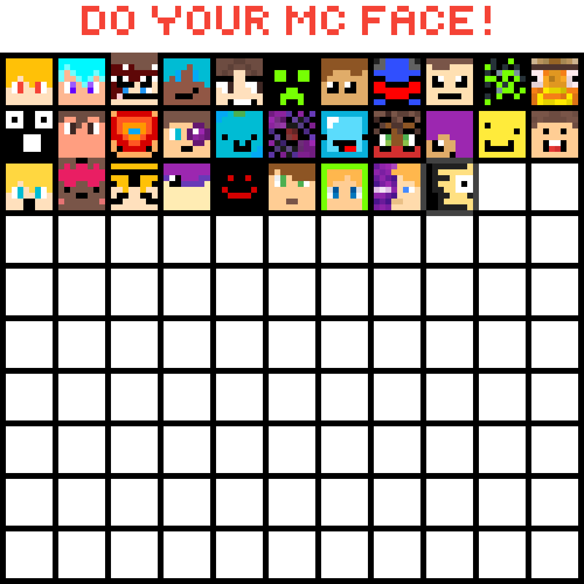 Minecraft Faces Minecraft Faces