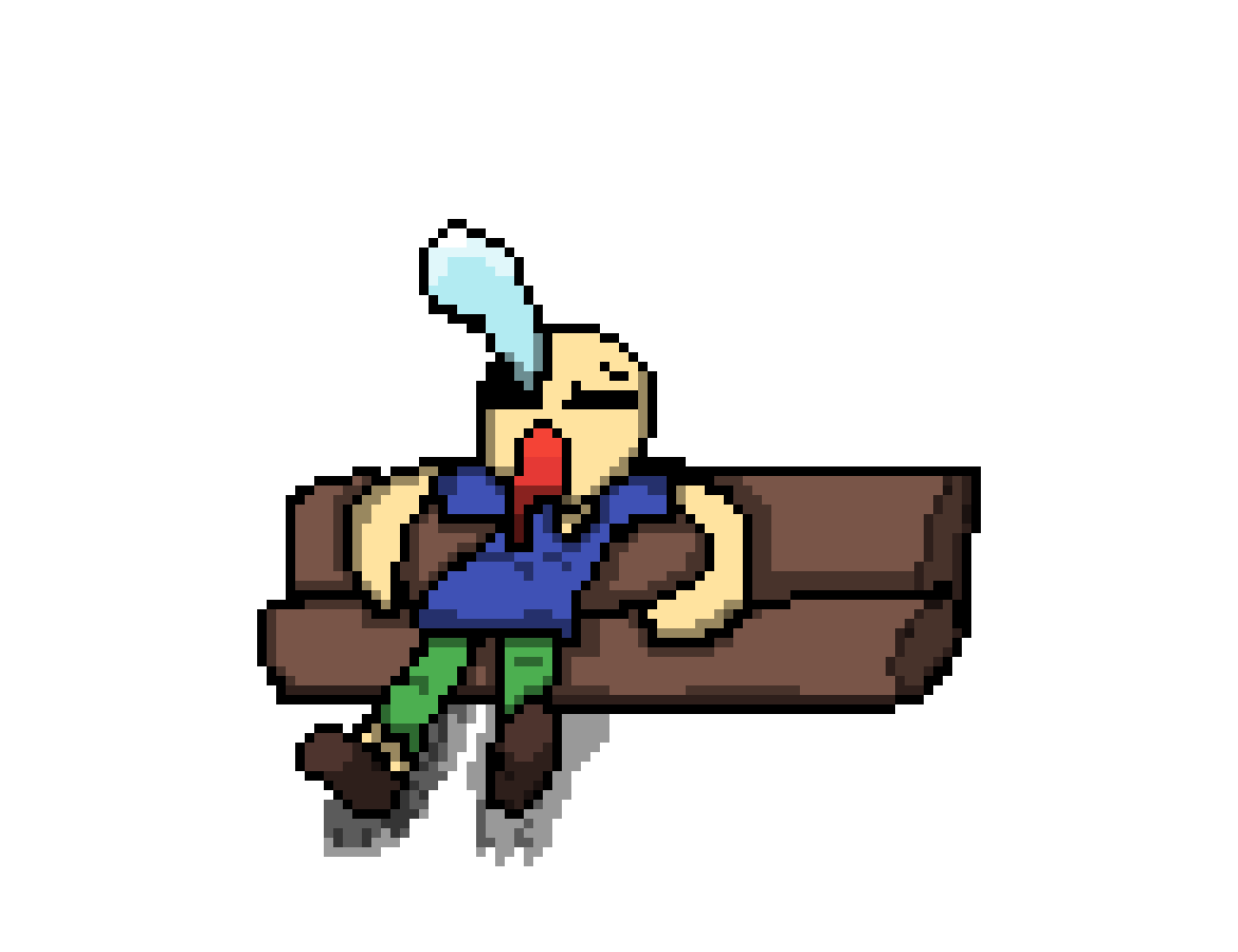 Pixilart Cartoon Guy Sitting On A Couch Drooling By Highlyresponsiv