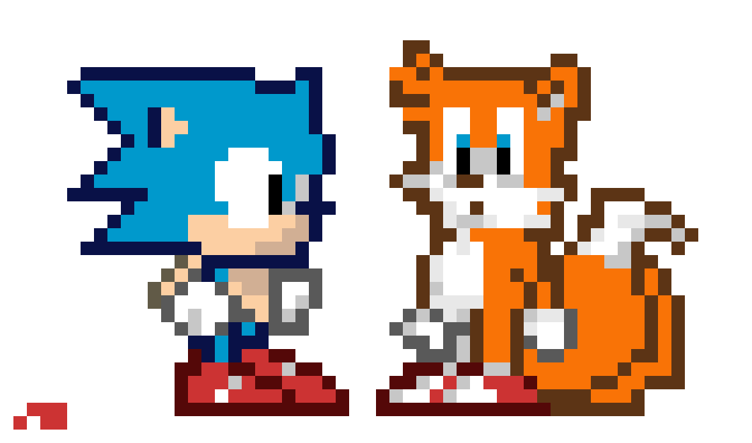 Editing Sonic n Tails Color - Free online pixel art drawing tool - Pixilart