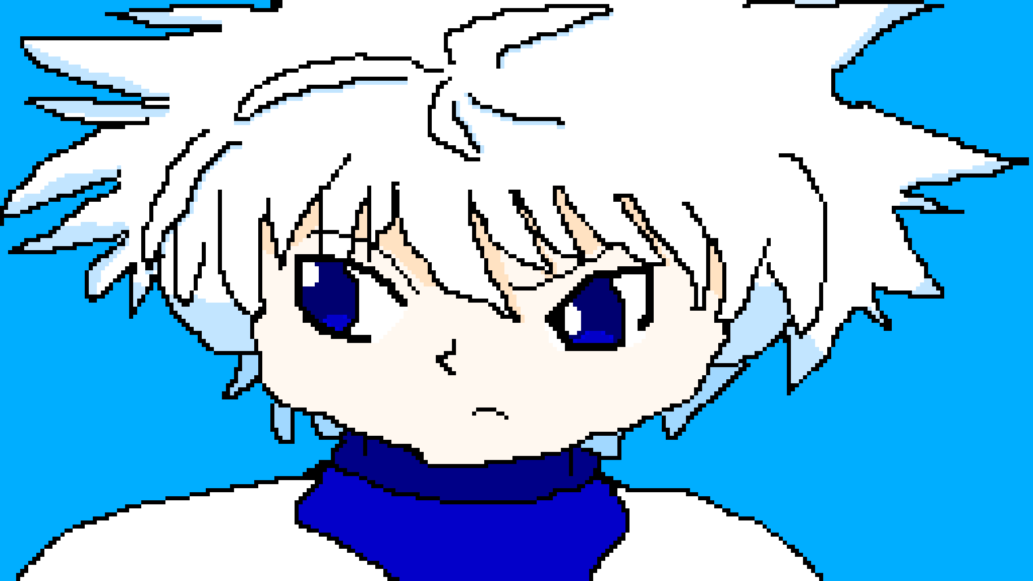 Pixilart - Killua with eyes by Albagel2
