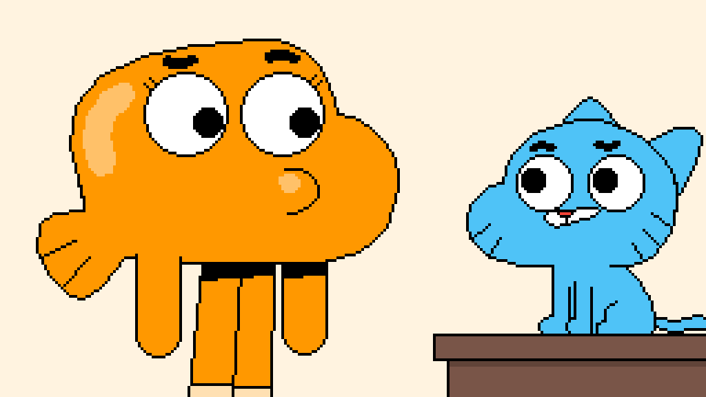 Pixilart Gumball as Darwin's pet (Request le doop) by Erykc1