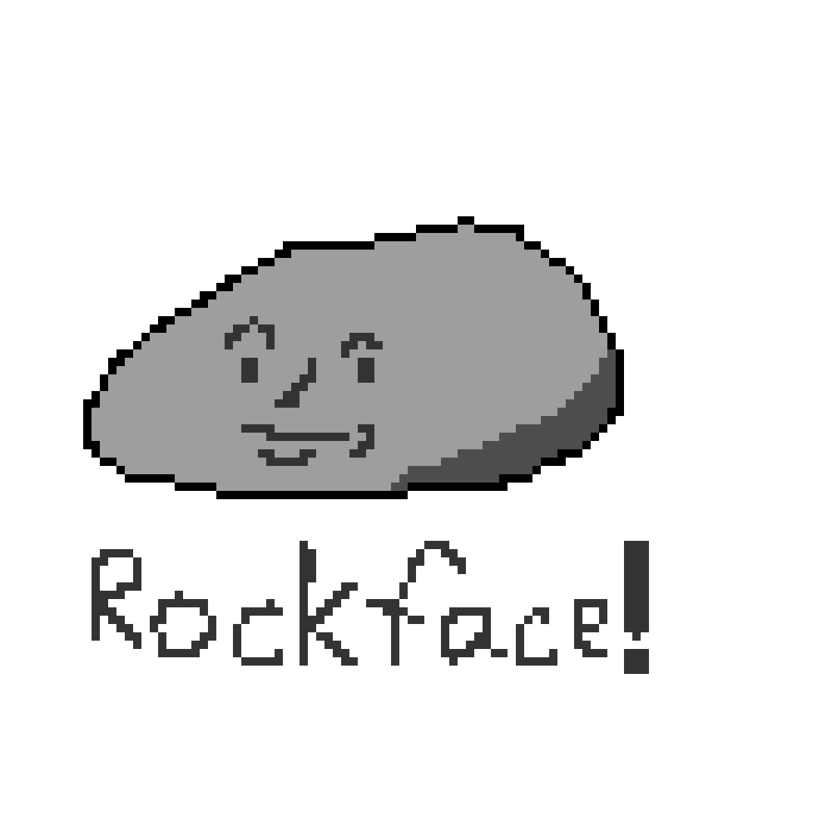 Pixilart ROCK FACE by RampagingNoob