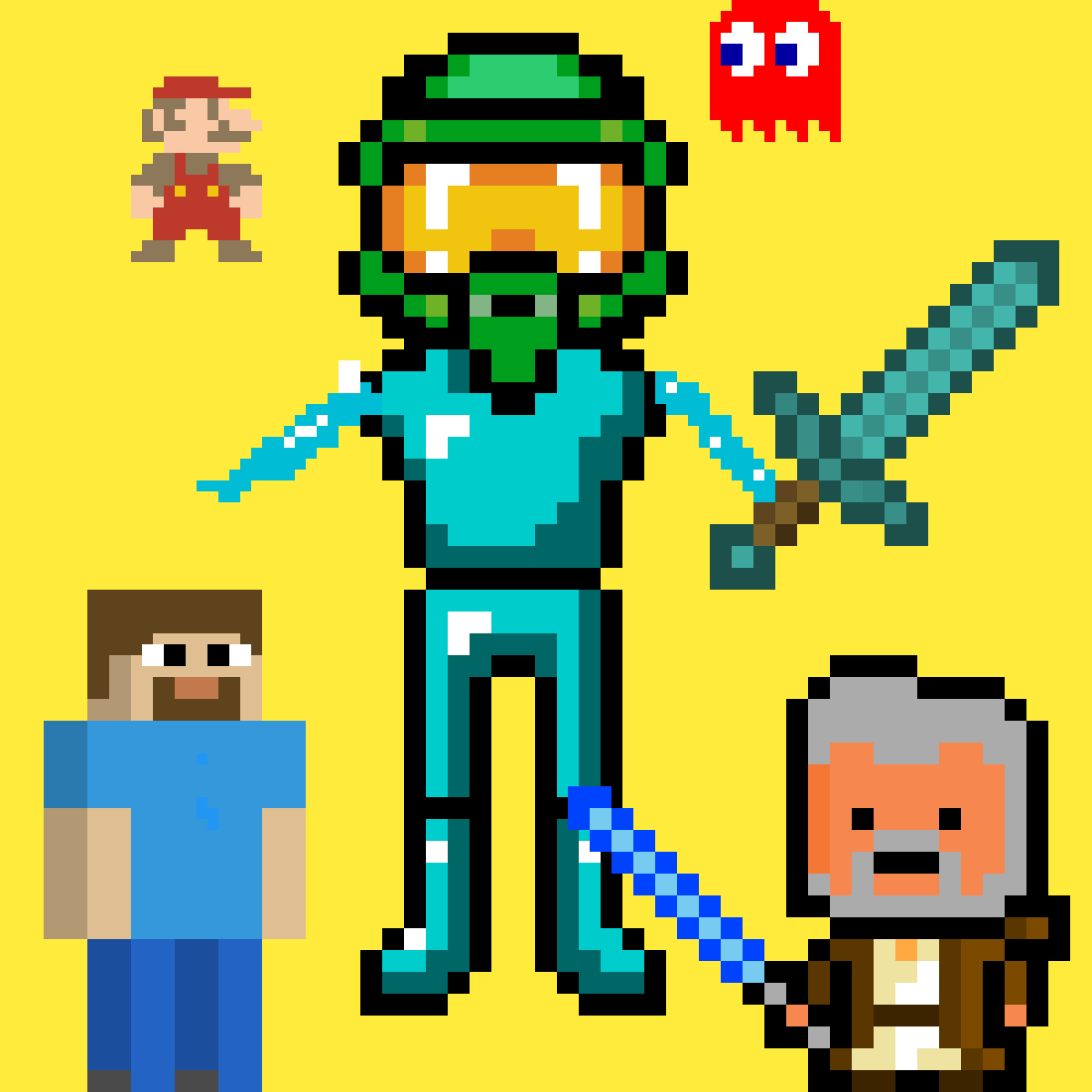 pixilart minecraft mlg by