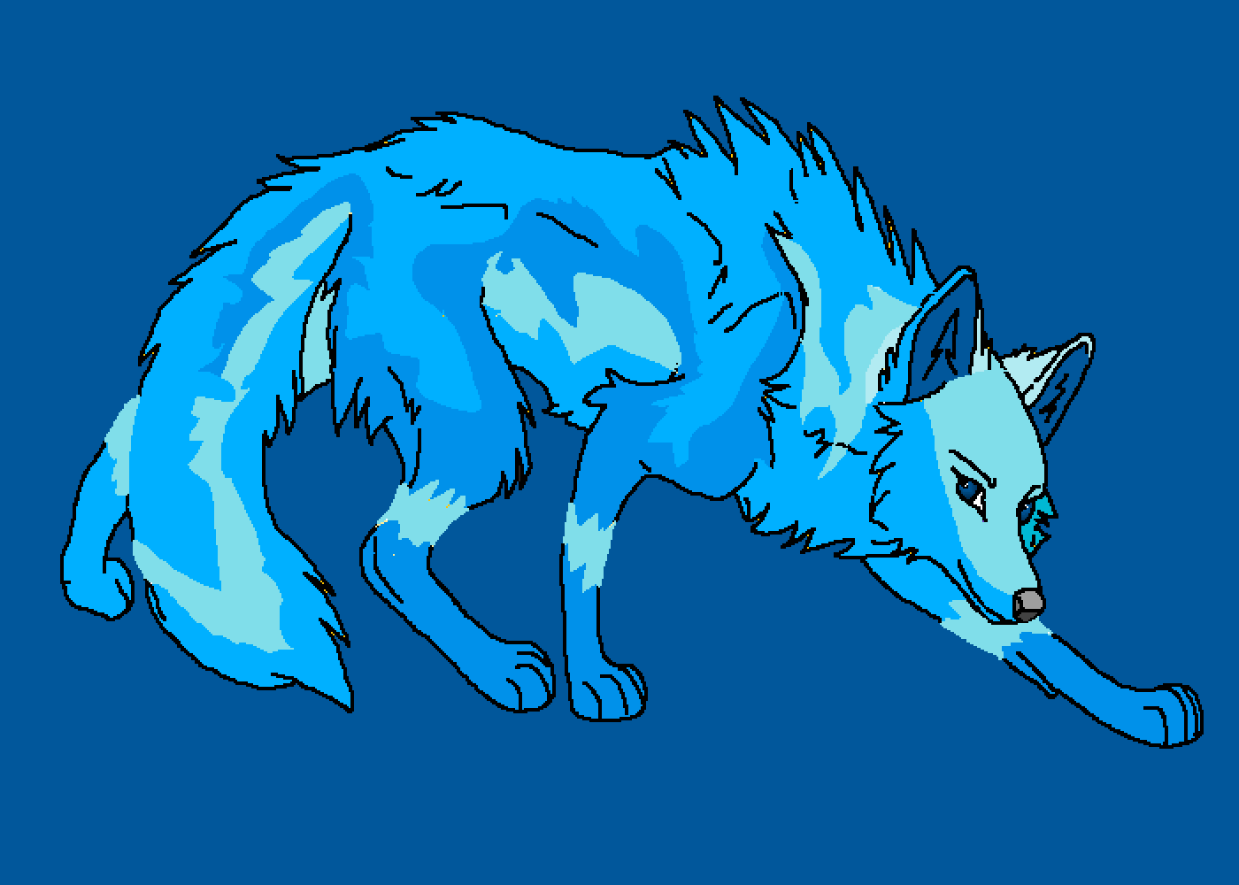 Pixilart Diamond Wolf by FoxxyDragoon5
