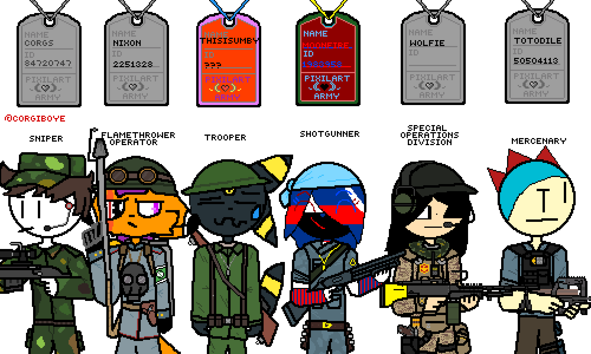 Pixilart - military ranks collab by ThisisUmby