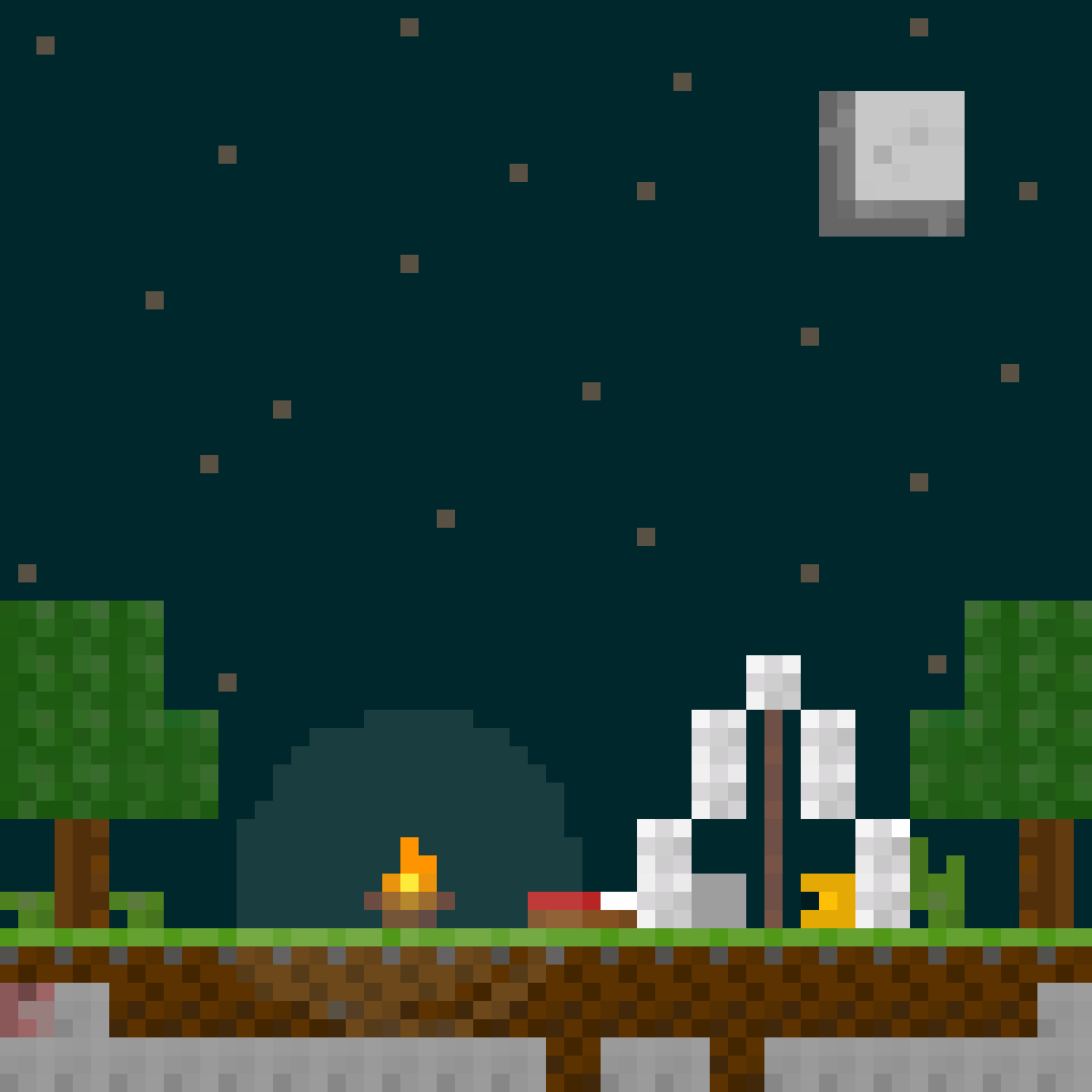 Pixilart - Minecraft 2D by Nick84819