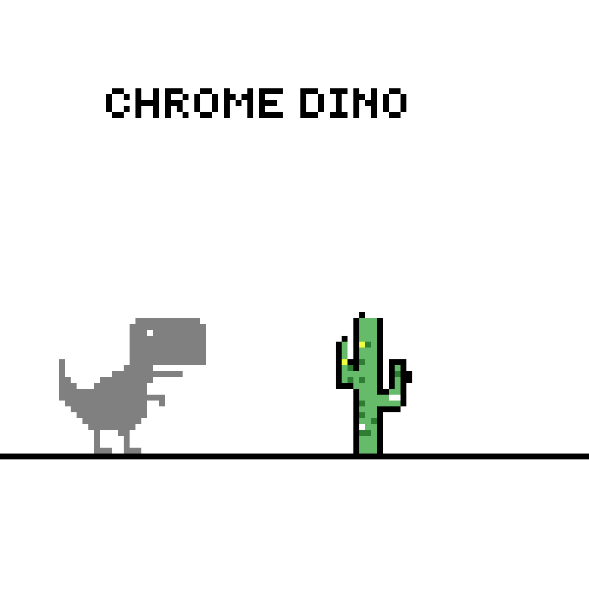 Pixilart - Chrome Dino Offline by UR-MOM-IS-HERE