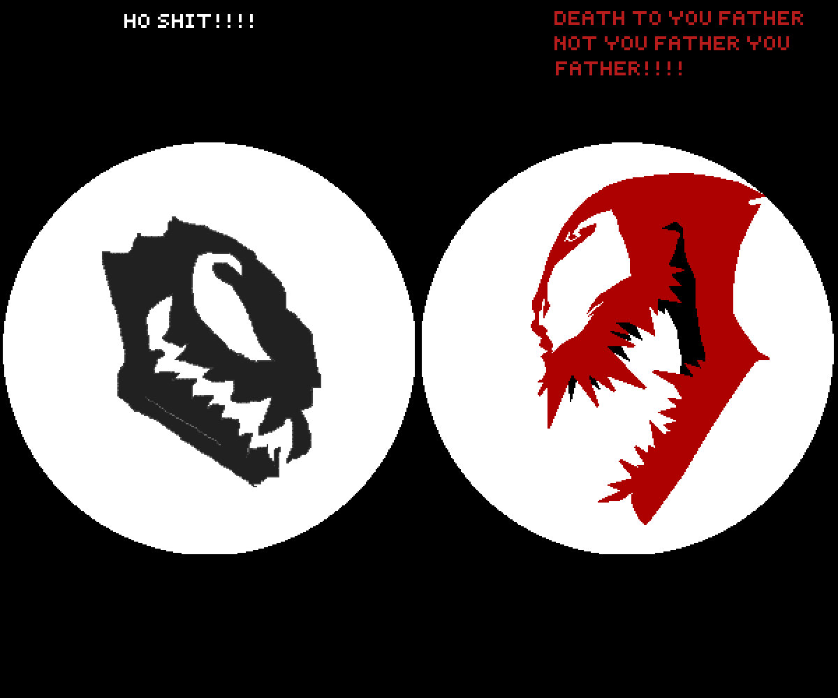 Pixilart carnage vs venom by Glitchedartist