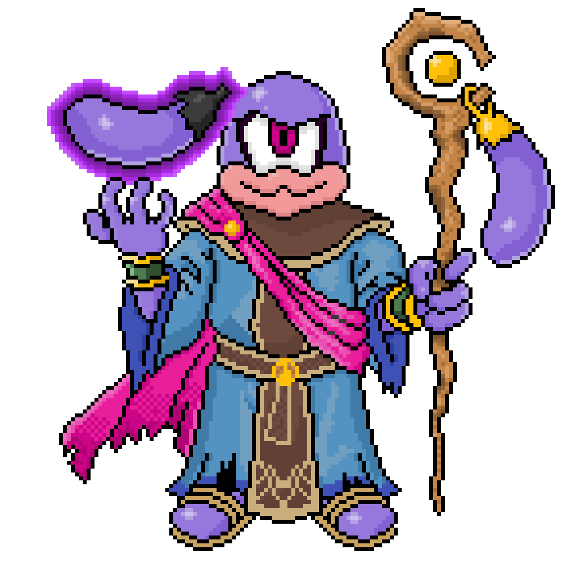 Pixilart Eggplant Wizard by LUKELESS