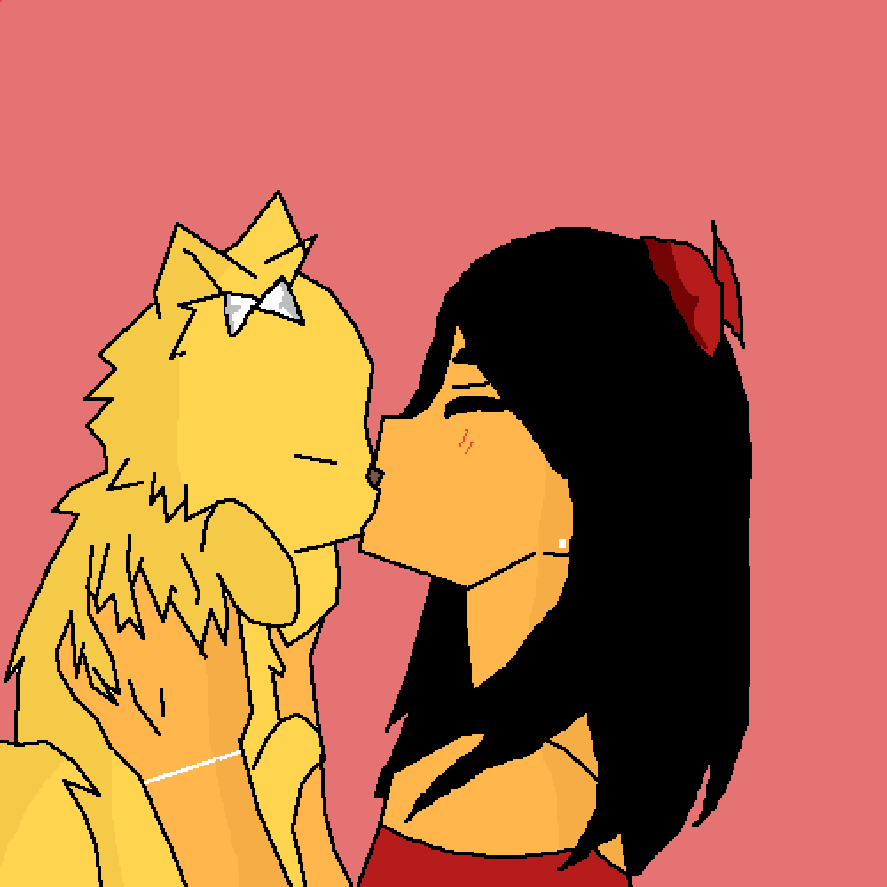 my doggo in pixel form by StormiHeart