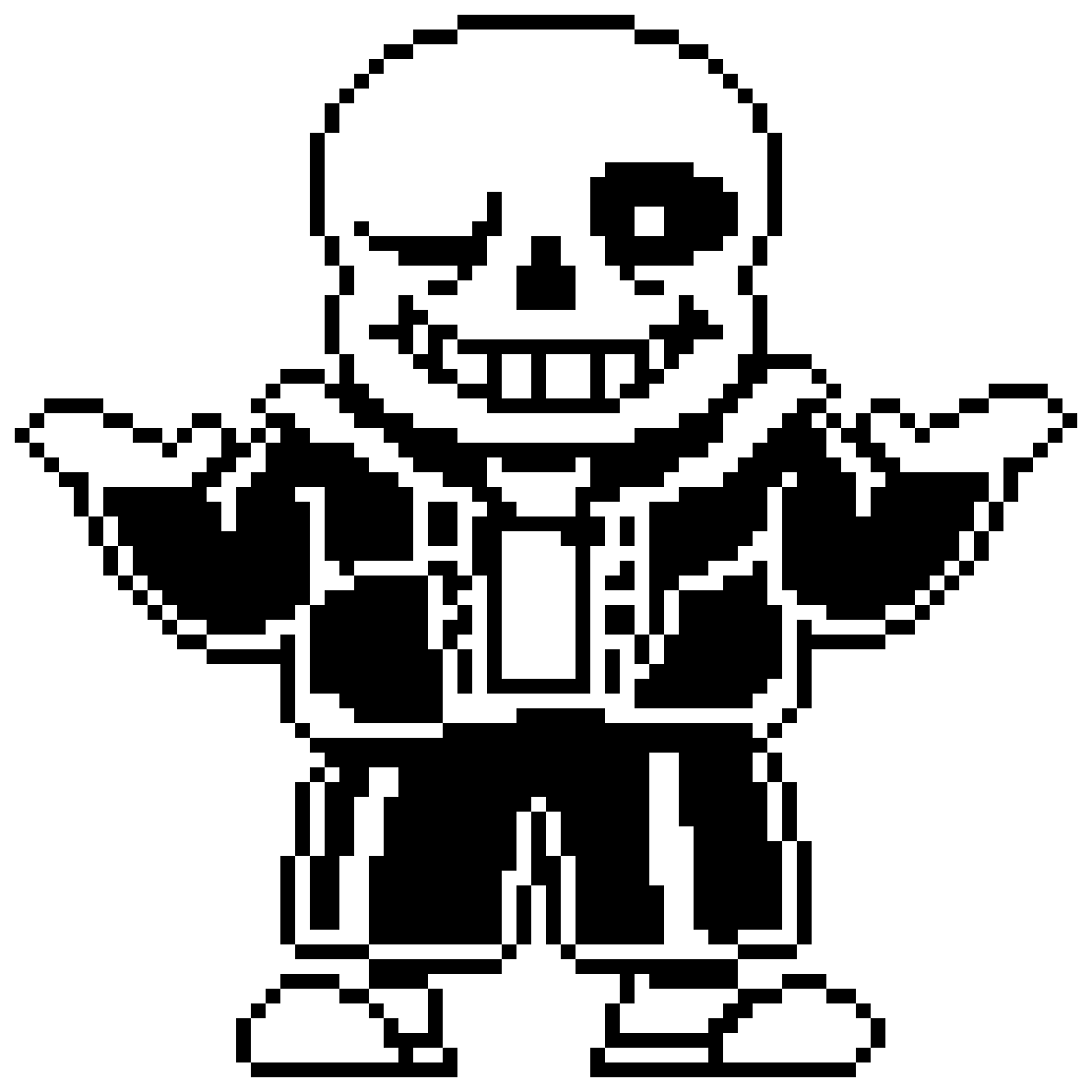 Editing undertale- Sans sprite - Free online pixel art drawing tool -  Pixilart