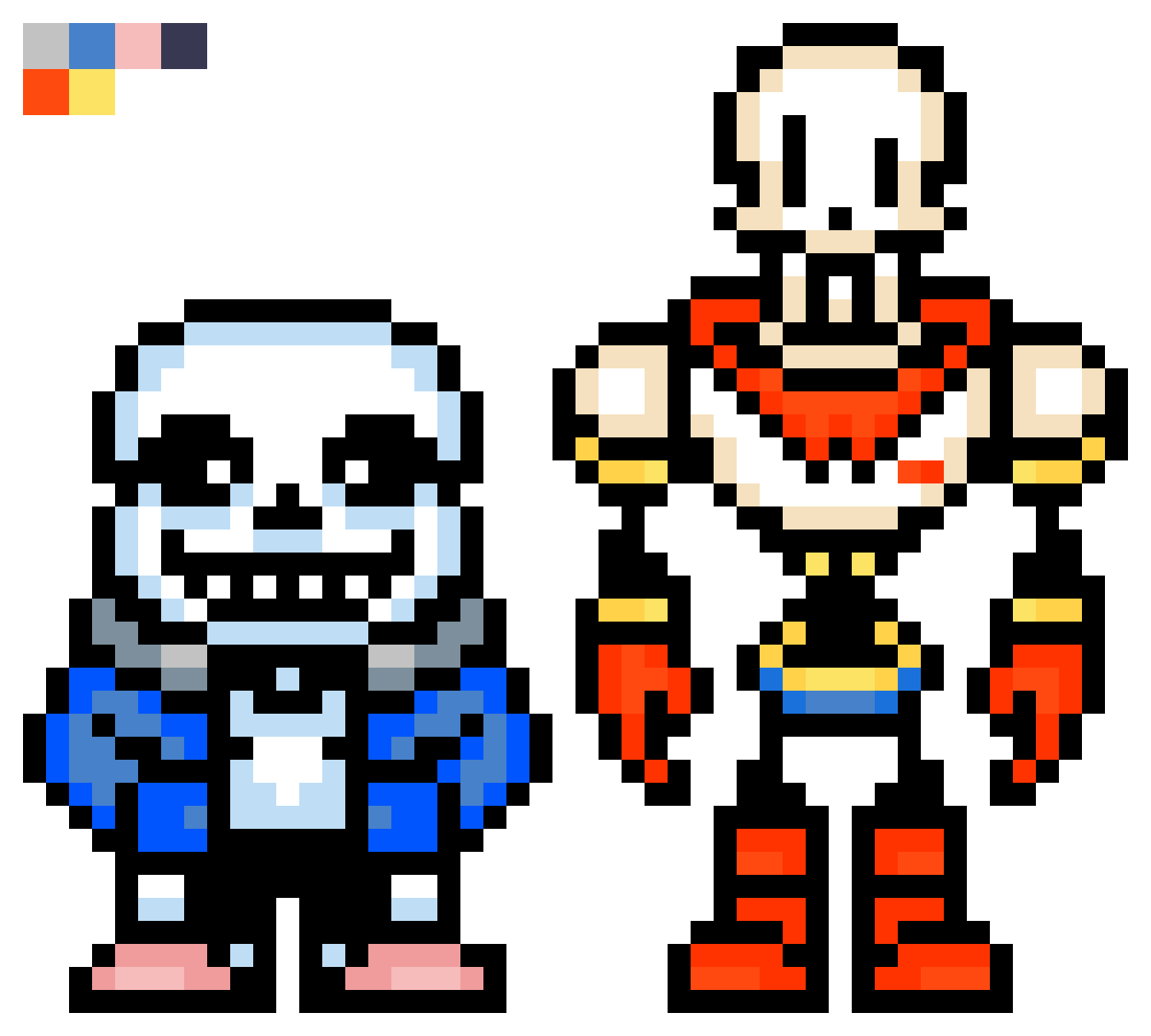 Pixilart Edited Shaded Skelebros By The Prism