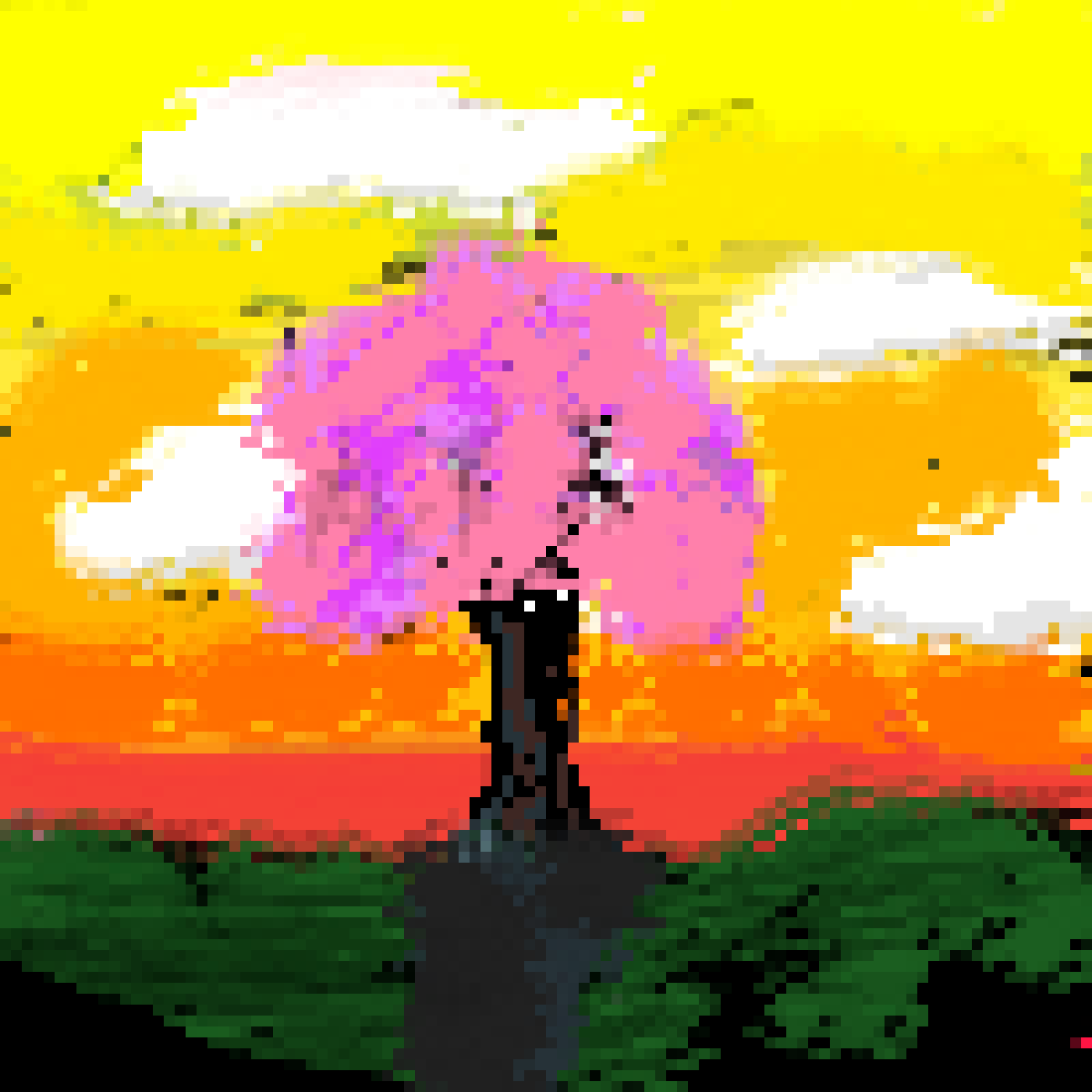 Pixilart - japanese pink tree by nyree20