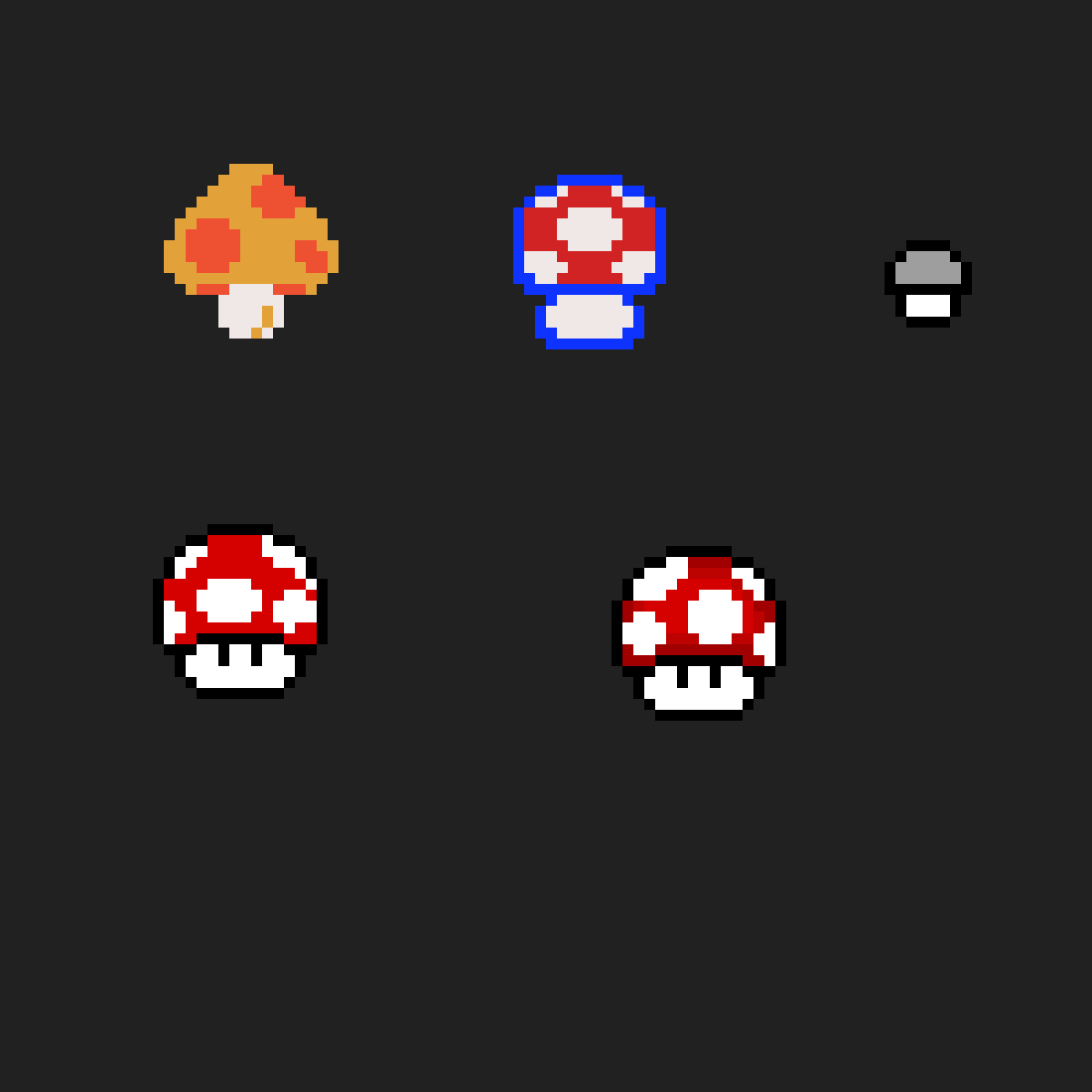 Pixilart - mario mushroom stuff by AN7h0ny, image size:1200x1200