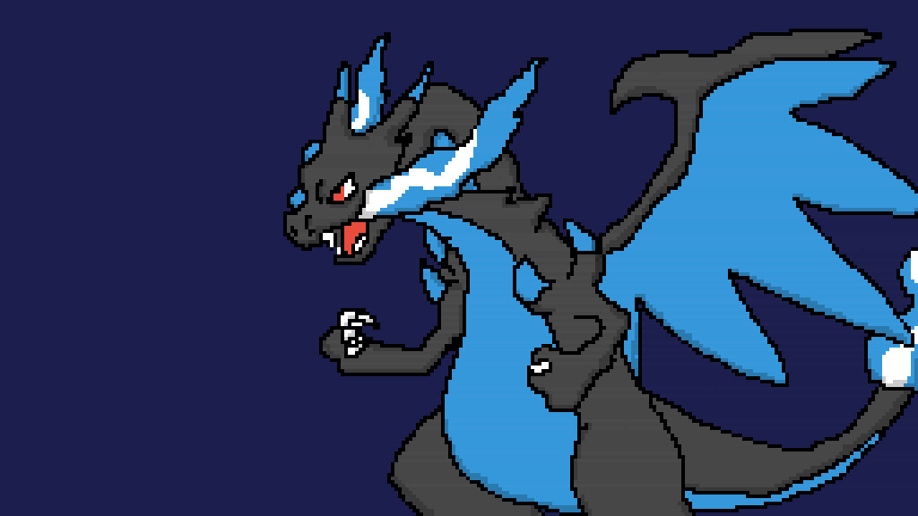 Mega Charizard X : r/PixelArt