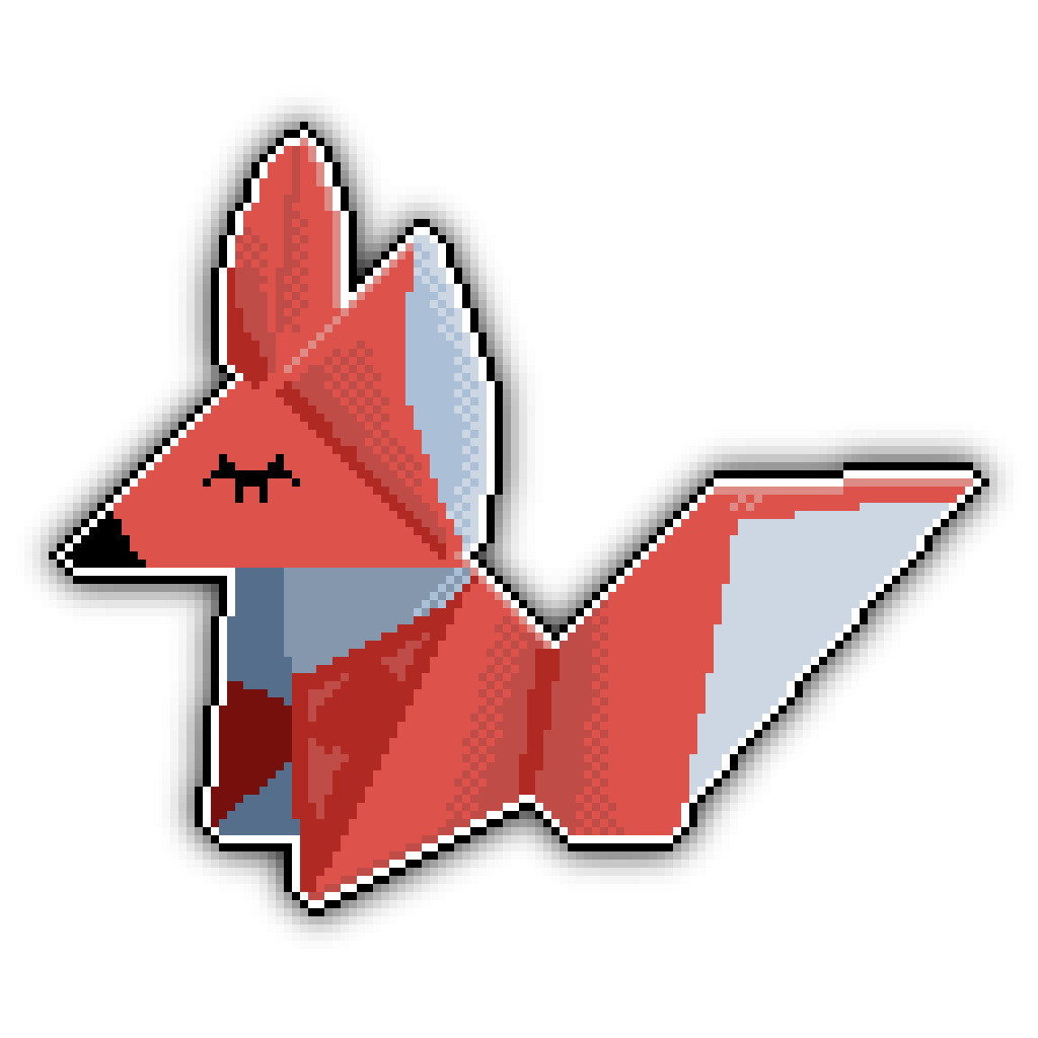 Pixilart - Origami Fox by Defenestrator89