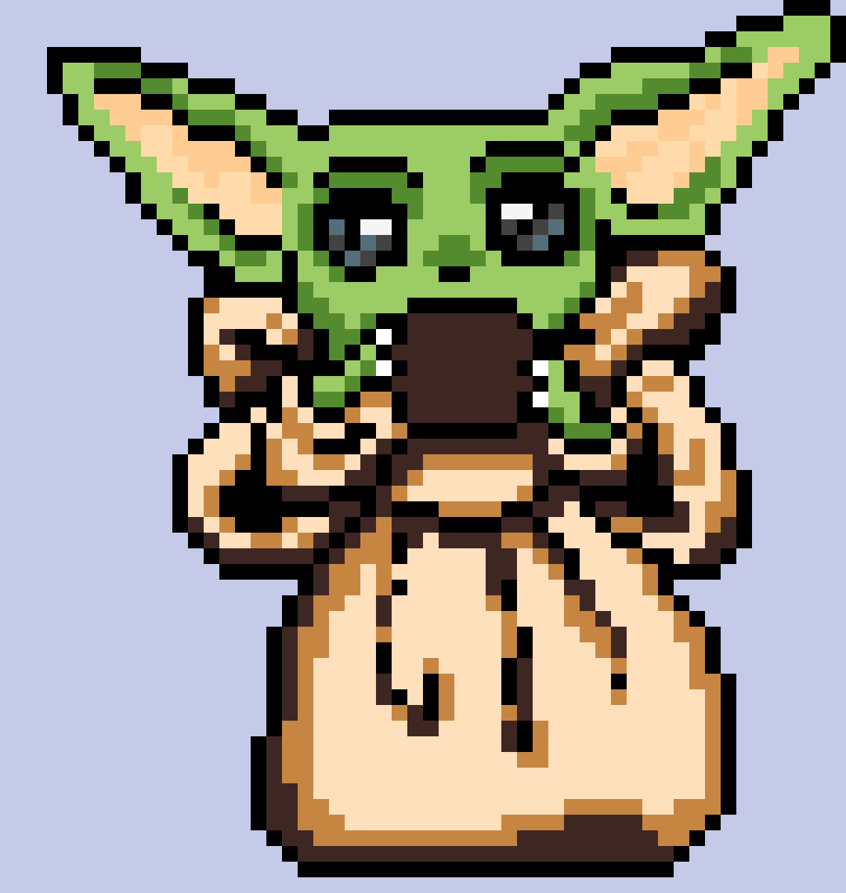 Pixilart Baby Yoda By Mucit10
