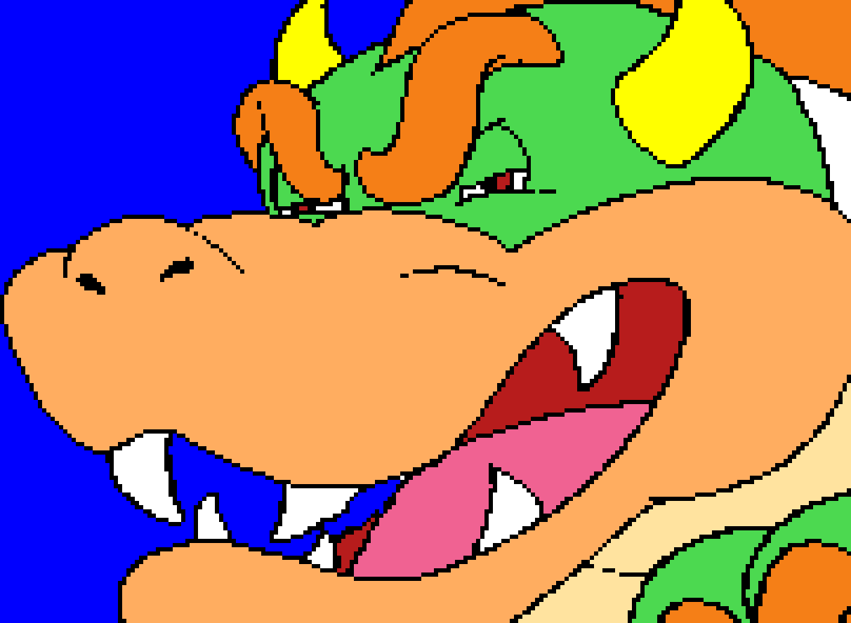 Pixilart Bowser Laugh by Dinoshark
