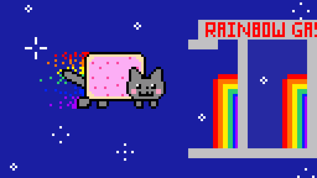 Editing Nyan Cat gas Station Free online pixel art drawing tool Pixilart