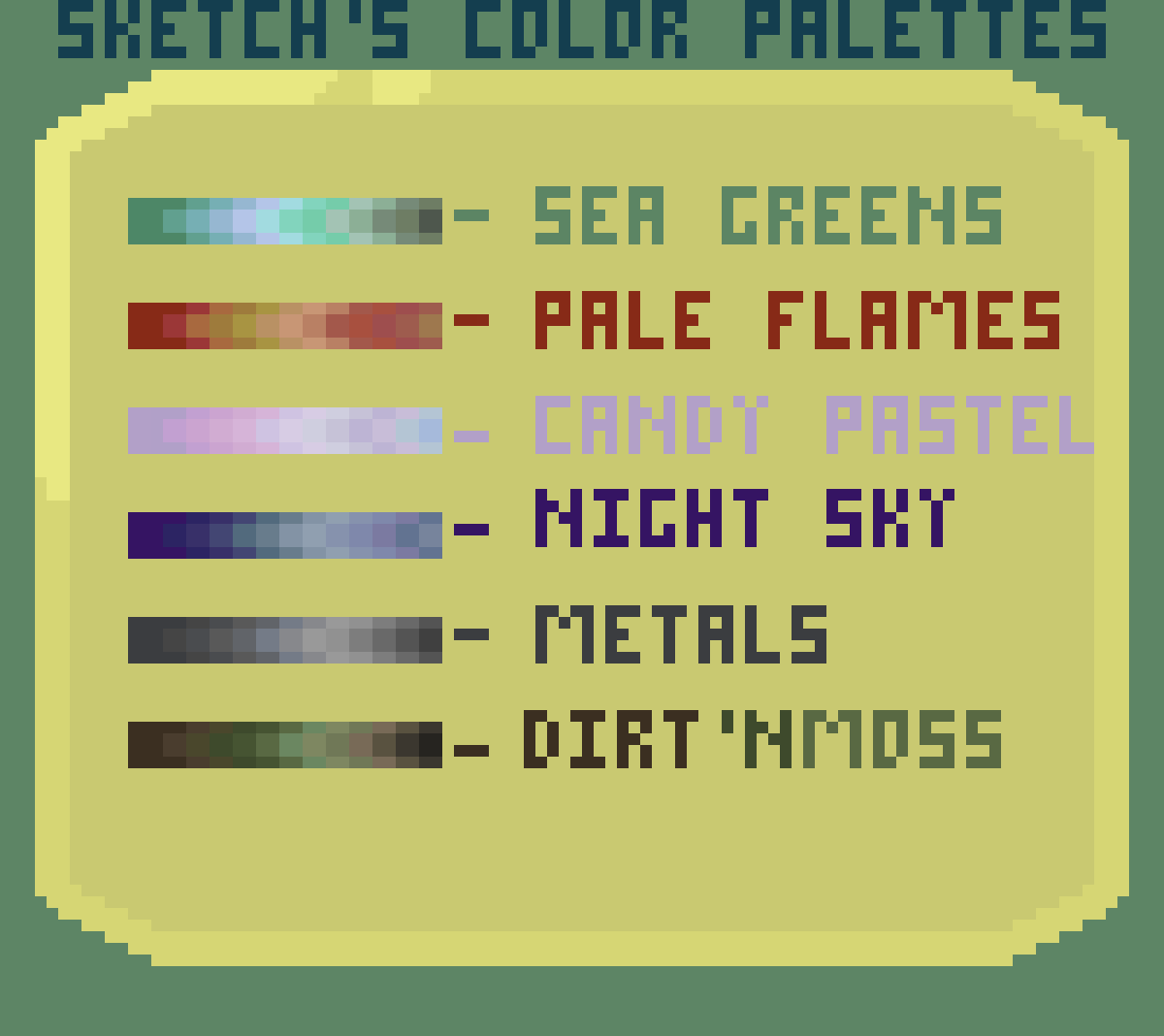 Pixilart Oof I made some color palettes by Sketchfloof