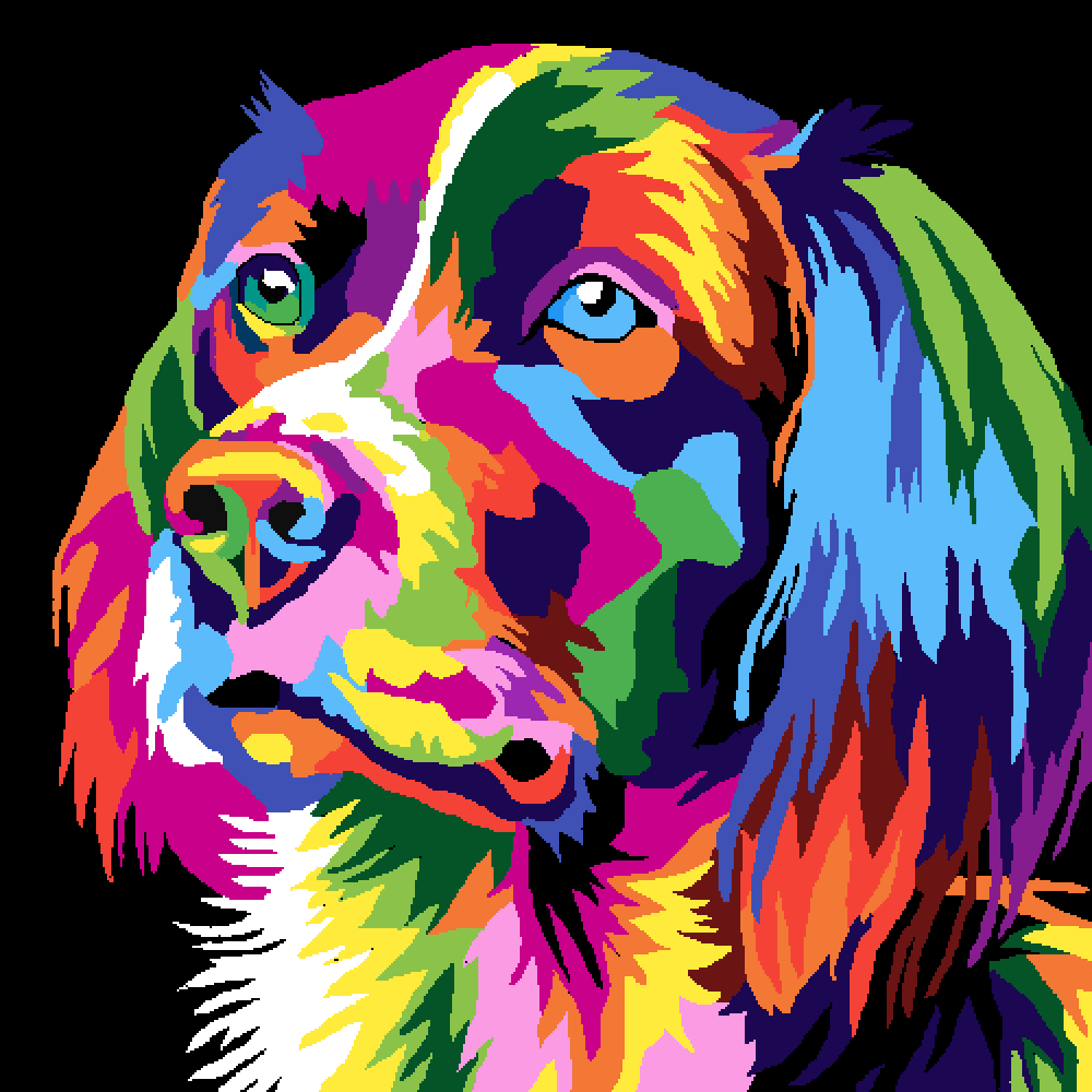 Pixilart - Colorful Dog by Killerwhale6971