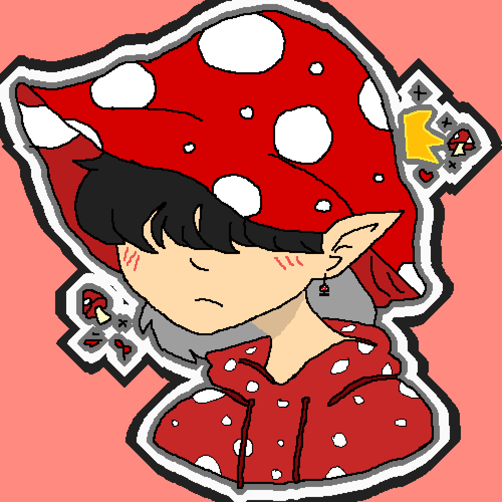 Pixilart - Cute Mushroom Elf by lexxxx