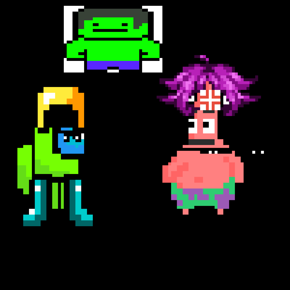 Pixilart - epic fight by weeby-boi