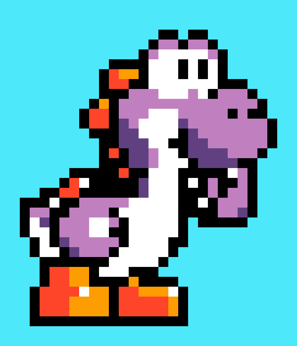 Pixilart Yoshi Island Purple Yoshi by Gioeleworld