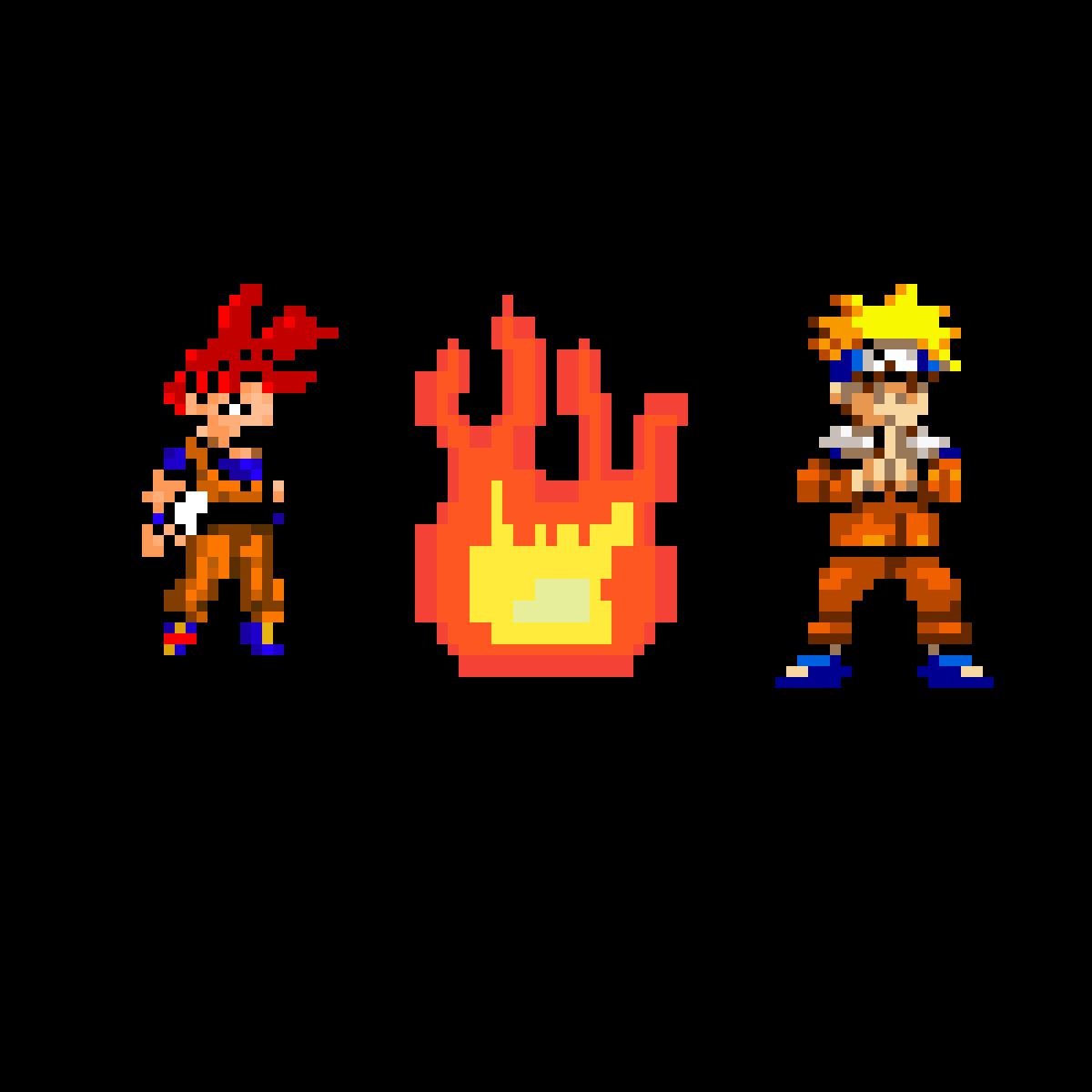 Pixilart Goku And Naruto by lucassddiazz