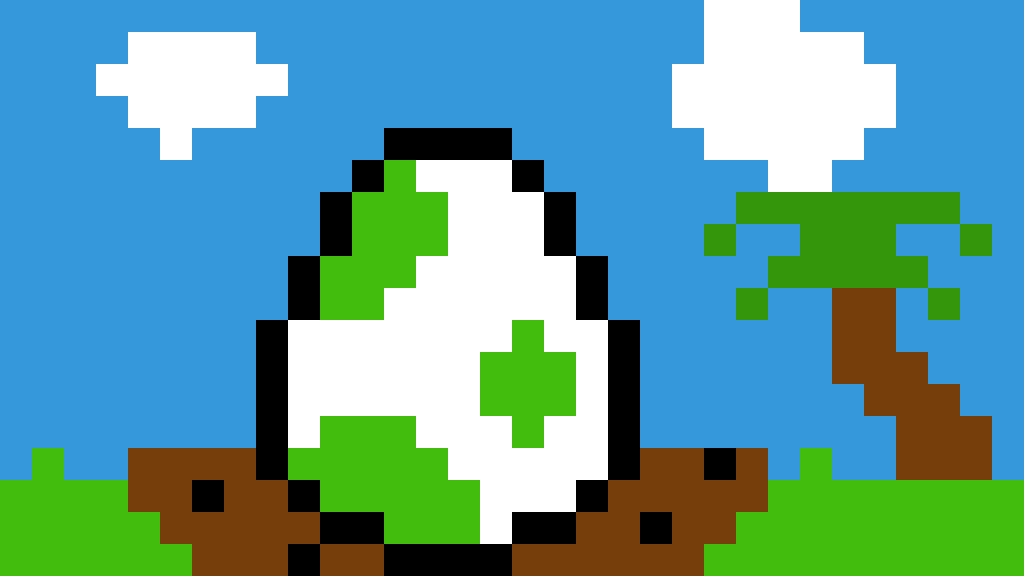 Pixilart yoshi egg by Astamand
