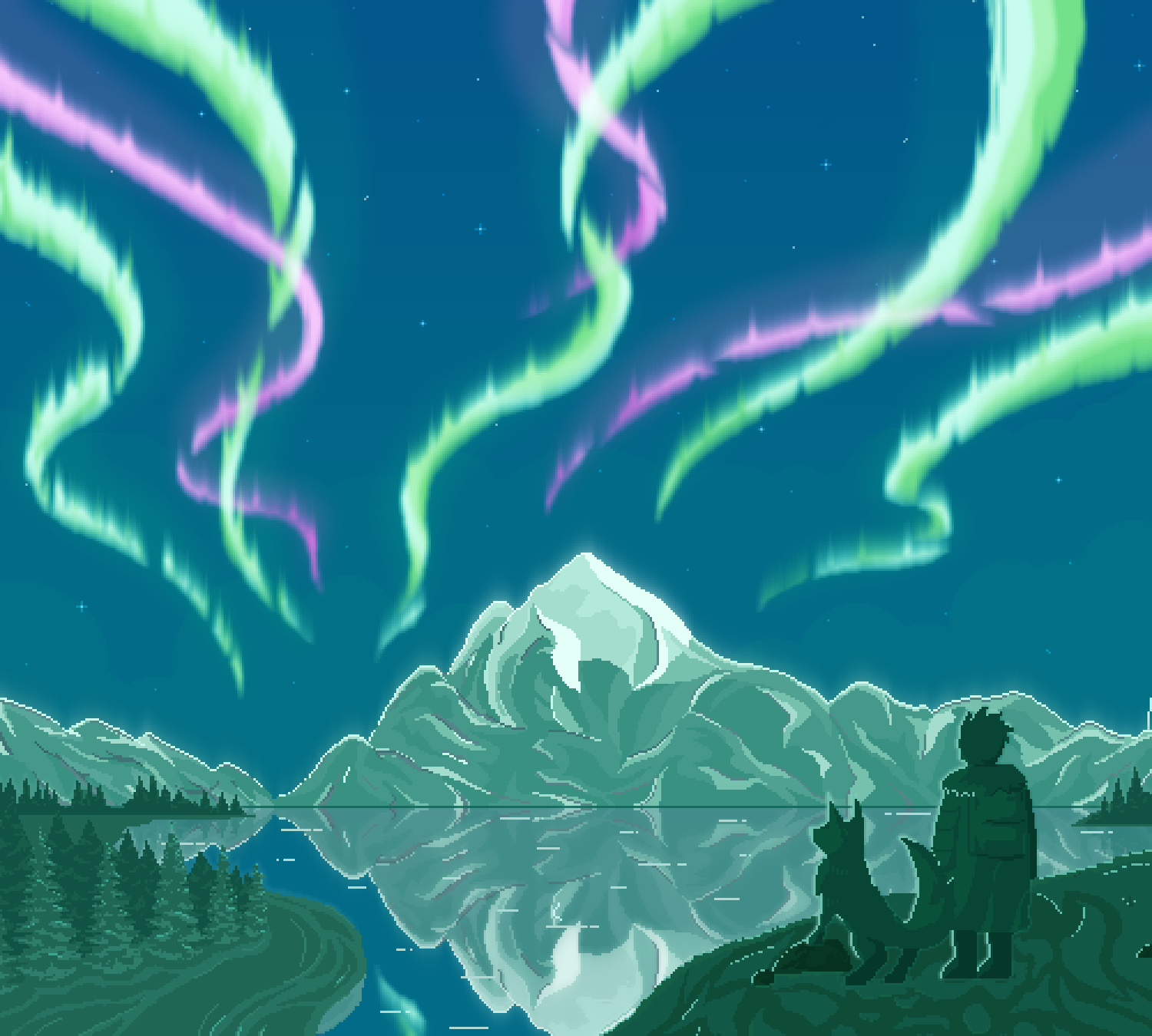 Pixilart - Aurora Borealis by joshesplanaaa