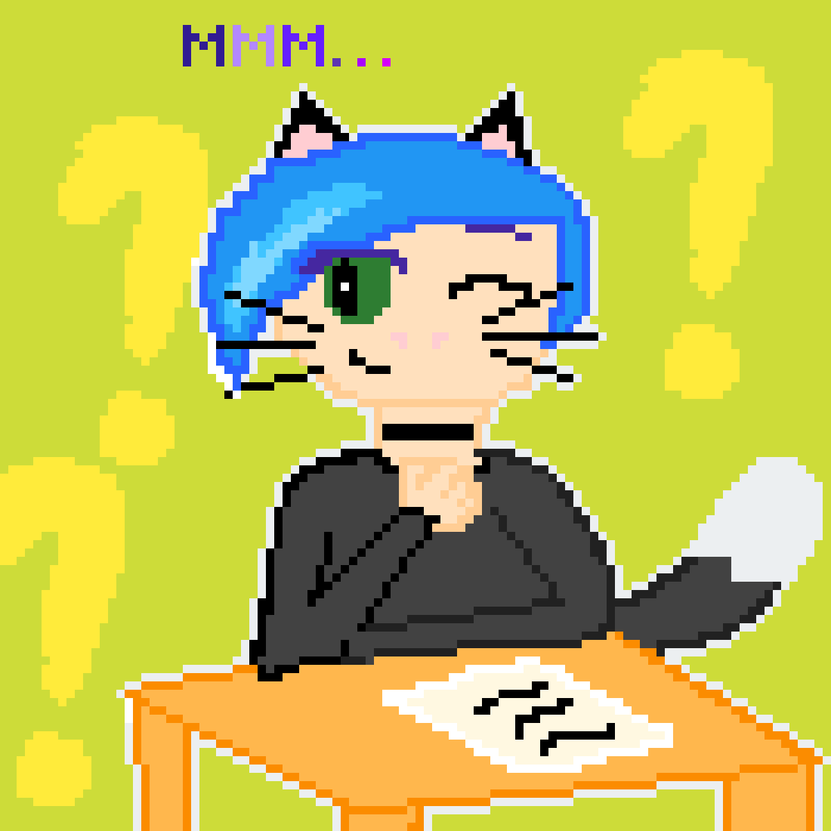 main-image-Kitty girl tries to solve her Test  by Gamer-cookie 
