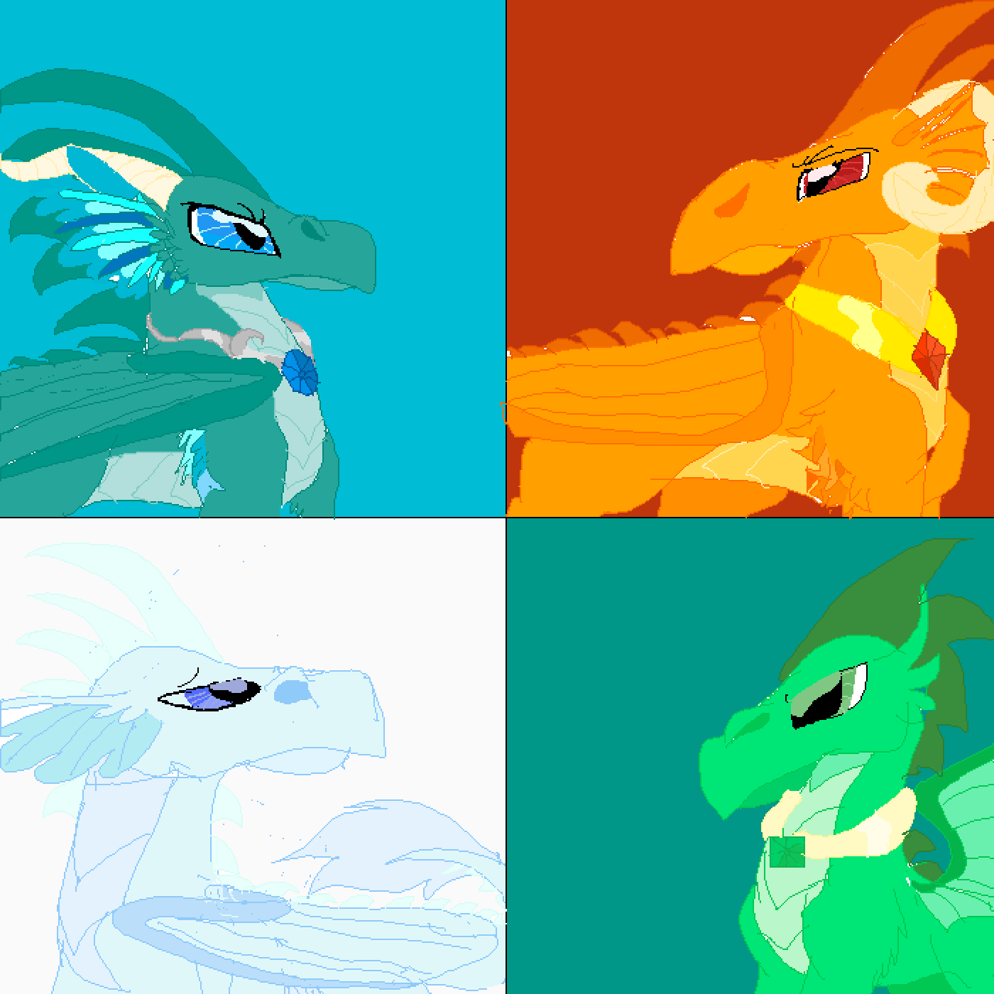 Pixilart Elemental Dragons By VibrantRaine pixilart-elemental-dragons-by-vibrantraine