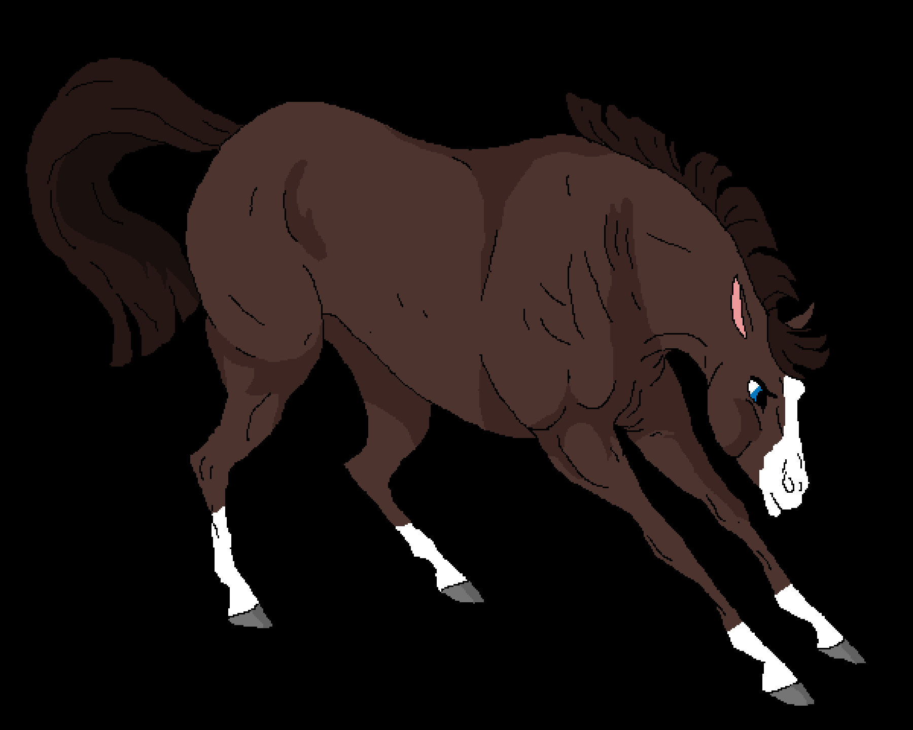 Pixilart Quarterback Horse by animalart1234