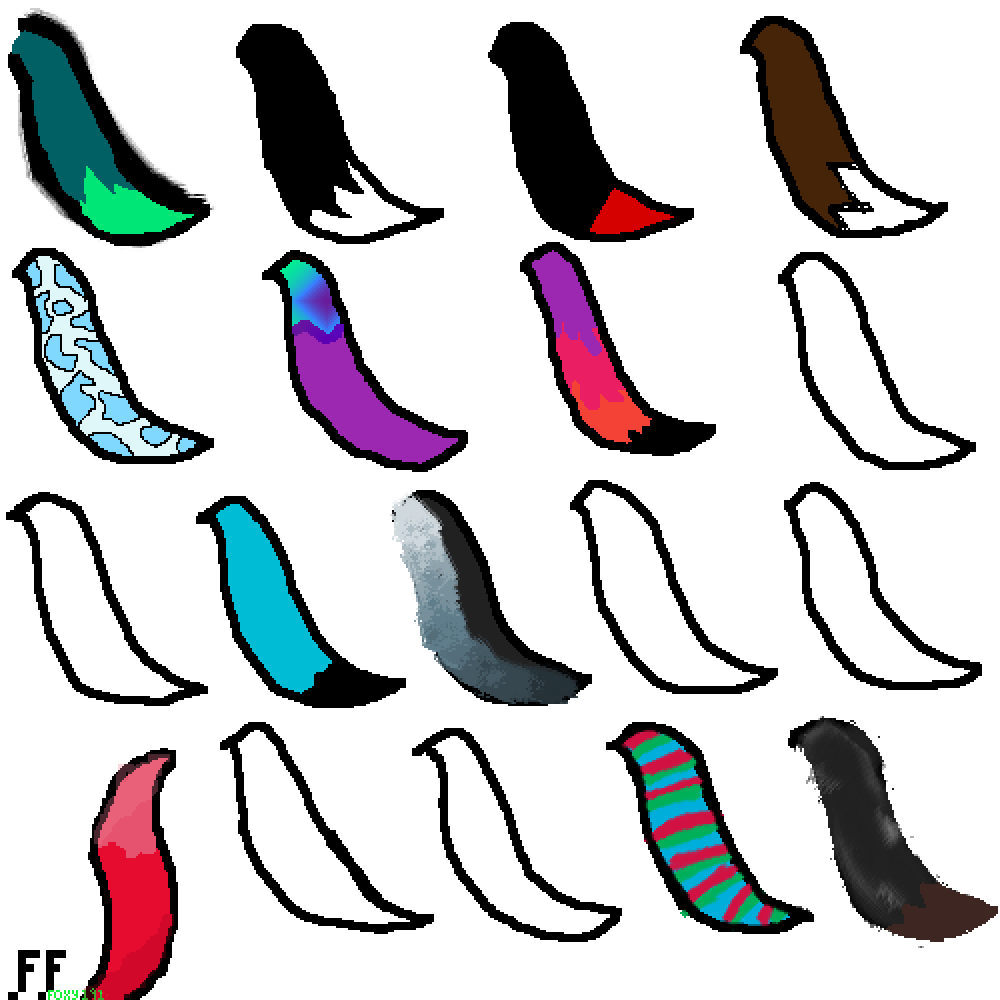 Editing wolf tails Free online pixel art drawing tool Pixilart