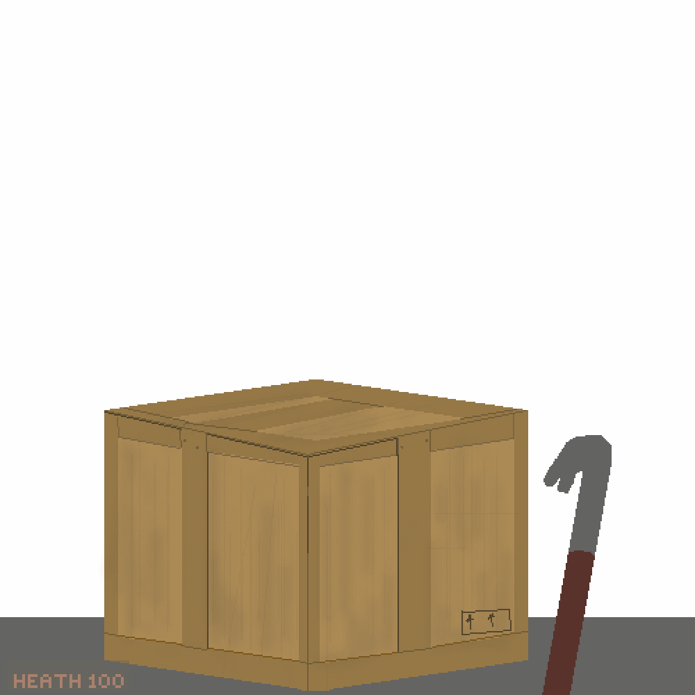 Pixilart hitting the Crate by Timolotl