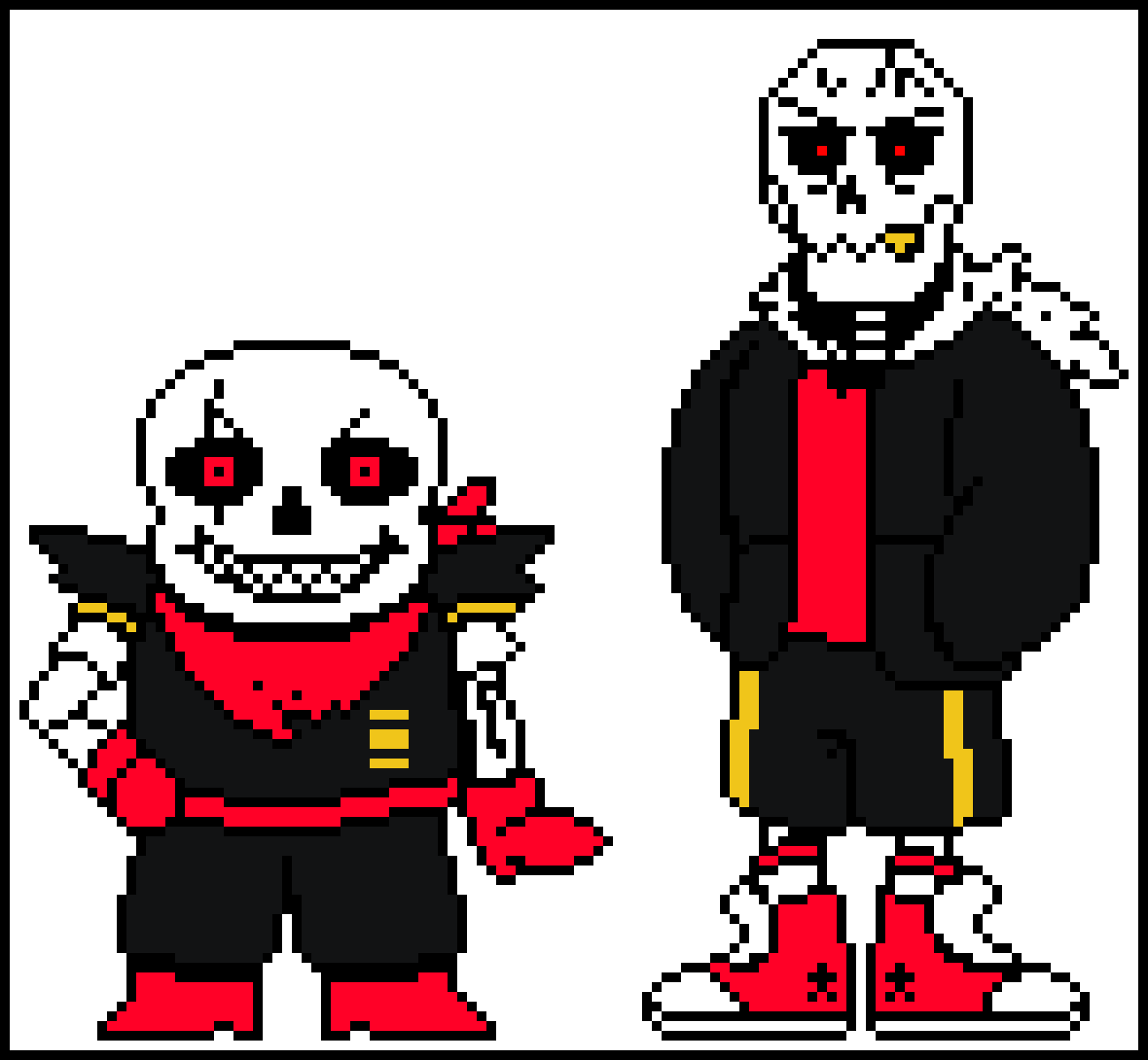 Pixilart Fellswap Skelebros By Peterplay19