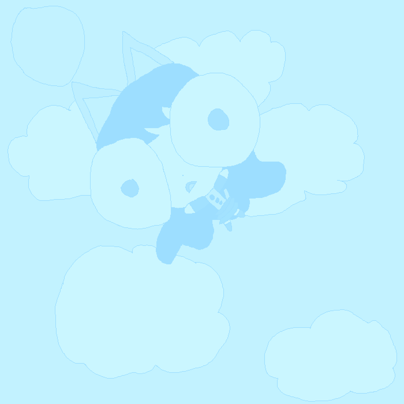 Pixilart - Sky Blue Testedcat by testedcatdraws